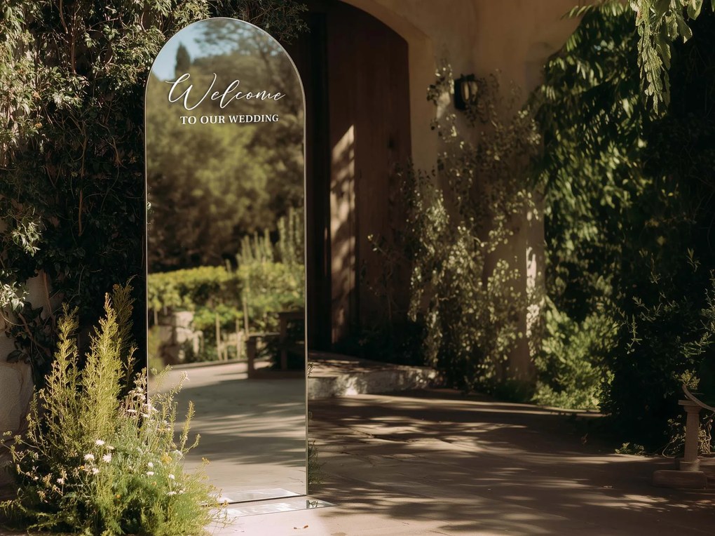 Стикер за огледало S13 – Welcome to our wedding 49x22