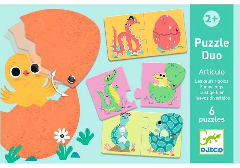 Djeco - Дуо трио пъзел забавни яйца DJ08193