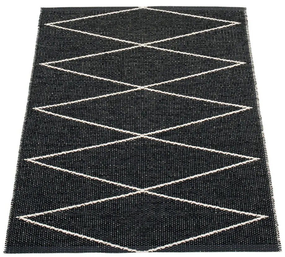 Черен килим за открито и закрито 70x100 cm Max Black – Pappelina