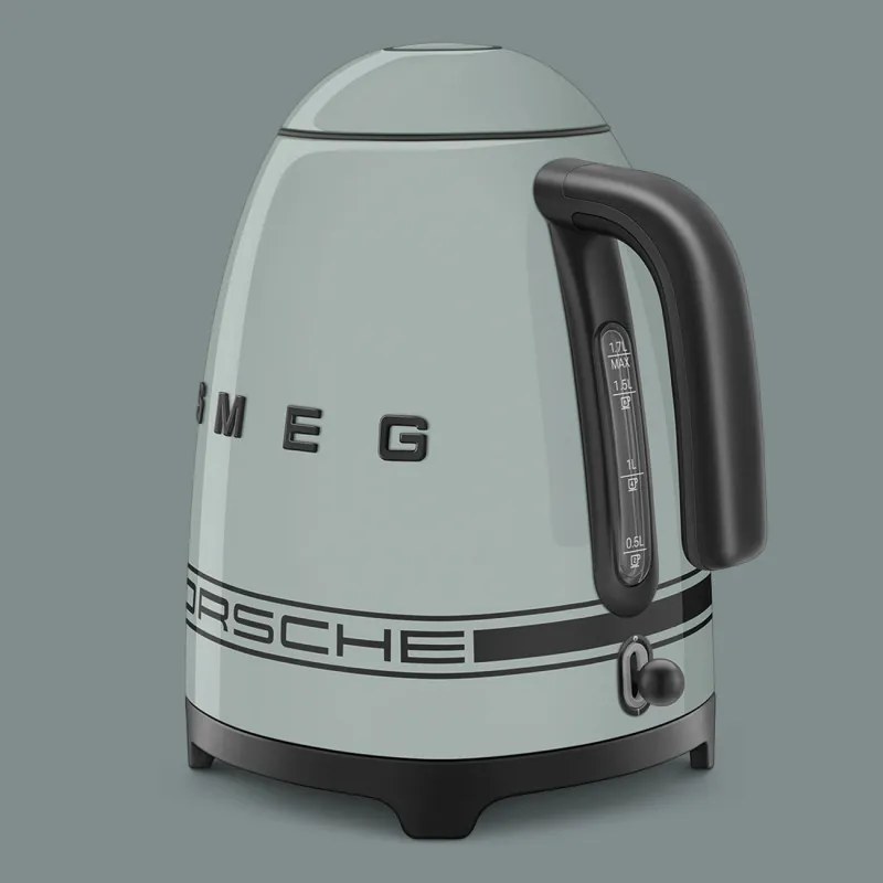 Електрическа кана SMEG Porsche KLF03PSGEU, 2400 W, 1.7 л, 360° основа, Гланцово покритие, Зелен