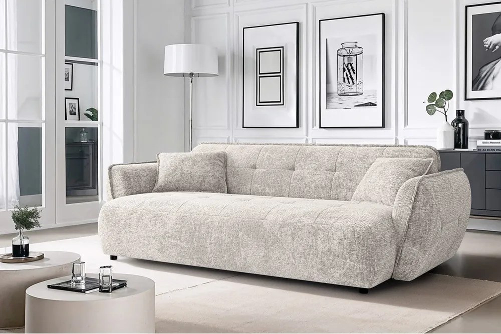 Бежов шенилов диван 250 cm Nelia Big – Ropez