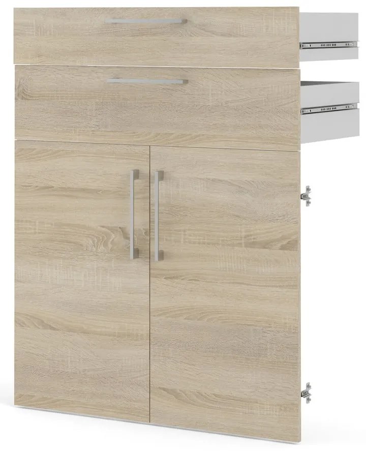 Компонент за модулна система от рафтове от дъбов декор в естествен цвят 84x105 cm Prima – Tvilum