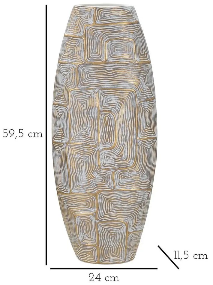 Ваза от полирезин в златисто (височина 59,5 cm) Eclips – Mauro Ferretti