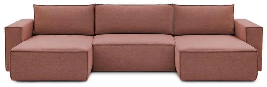 Розов ъглов U-образен диван Nihad - Bobochic Paris