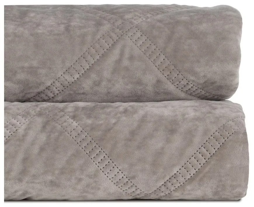 Сиво капитонирано покривало за легло 180x260 cm – Ixia