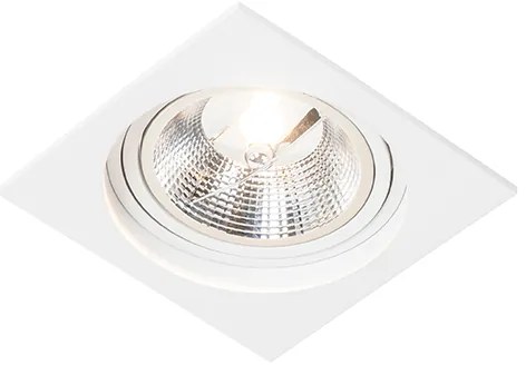 Квадратен вграден прожектор бял регулируем - Chuck 111