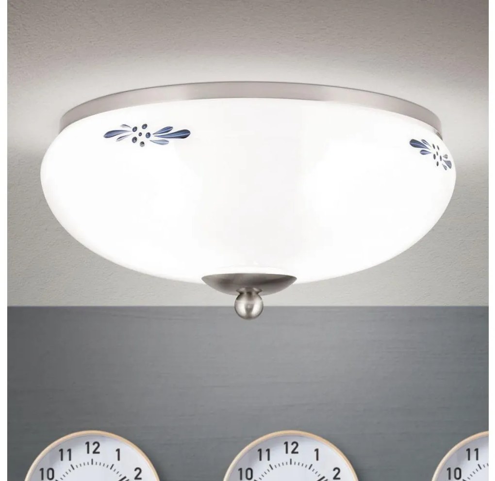 Orion DL 7-673- Плафон LANDHAUS 2xE27/60W/230V Ø 28 см мм хром/бял