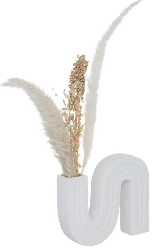 Ваза atmosphera Olme, Керамика, Бял, 20 cm