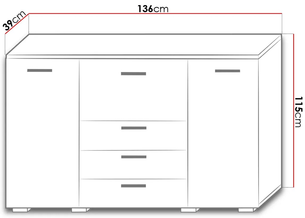 Бюфет Bari-White-Mauro