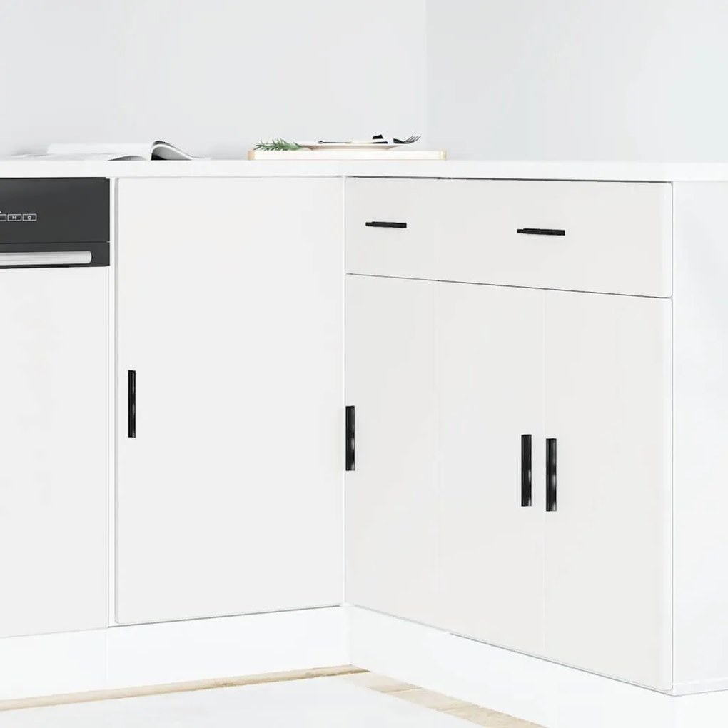 854289 vidaXL мивка база кабинет Lyon бял инженерна дървесина