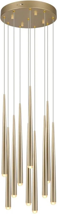 LED висящо осветително тяло в златист цвят ø 30 cm Cala – Trio Select