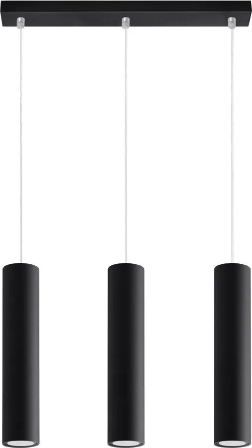 Черно метално висящо осветително тяло Castro – Sollux