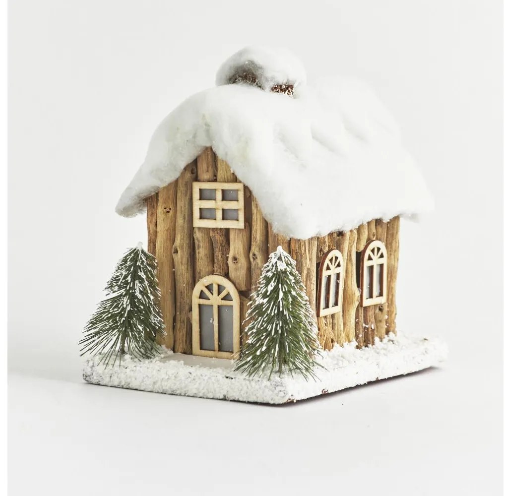 LED външна коледна декорация 4xLED/2xAA IP44 къщичка