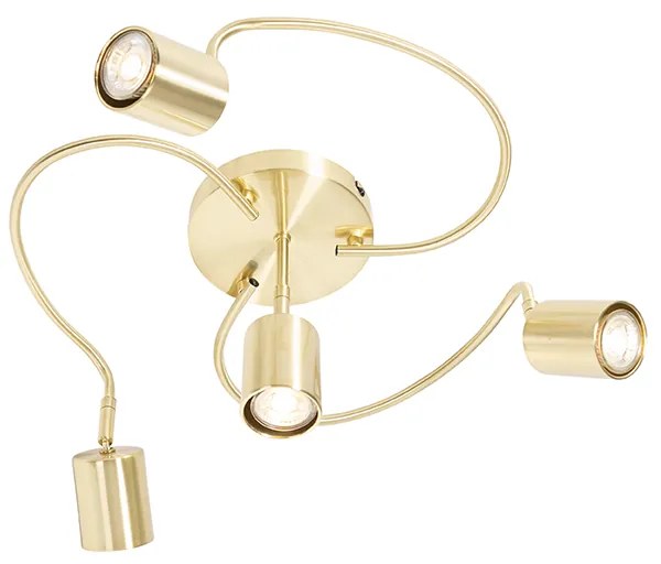 Модерен таванен прожектор месинг регулируем 4-светлина - Java