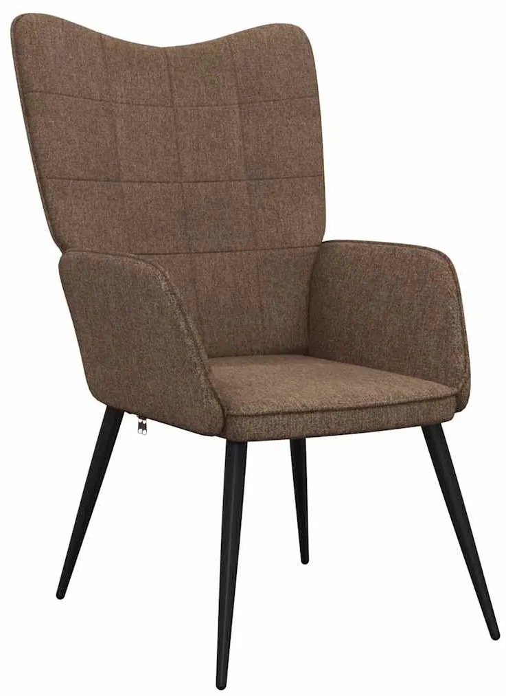 327944 vidaXL Релаксиращ стол, кафяв, плат