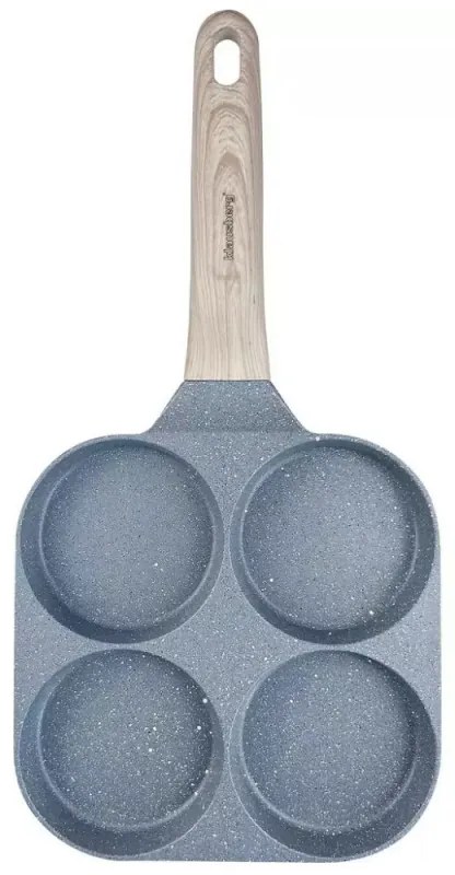 Тиган с 4 отделения Klausberg KB 7822, 18.5 см, Мраморно покритие, Индукция, Сив