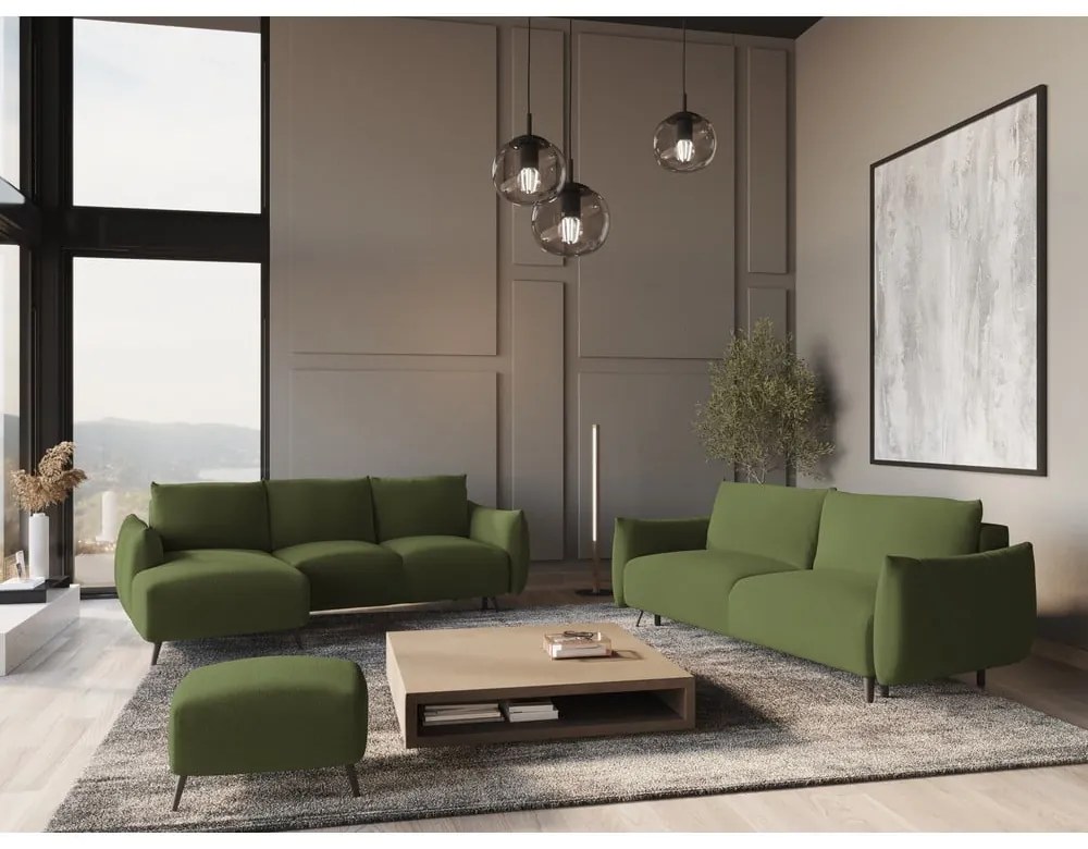 Зелен ъглов диван (ляв ъгъл) Malie – Makamii