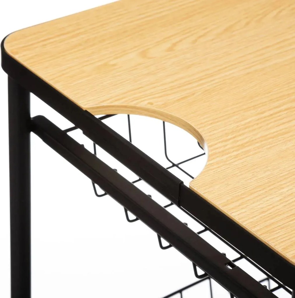 Кухненска количка 5five, Средна, Метал, С подвижен плот