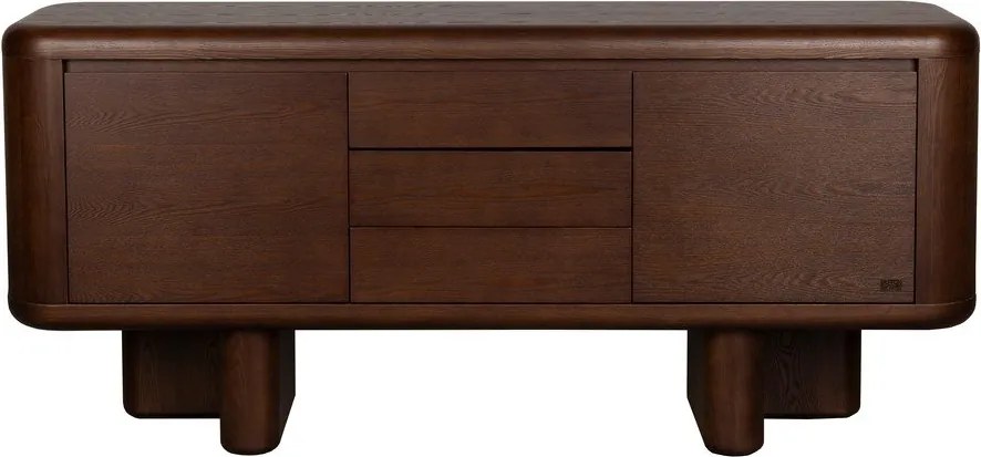 Скрин от декор от ясен в тъмно естествен цвят 160x72x40 cm Herman – Dutchbone