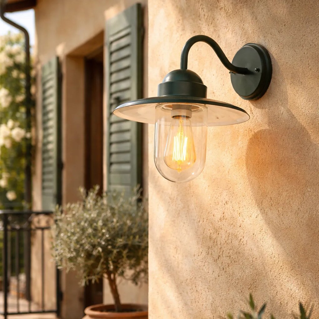 Модерен външен аплик тъмно зелен IP44 - Канзас