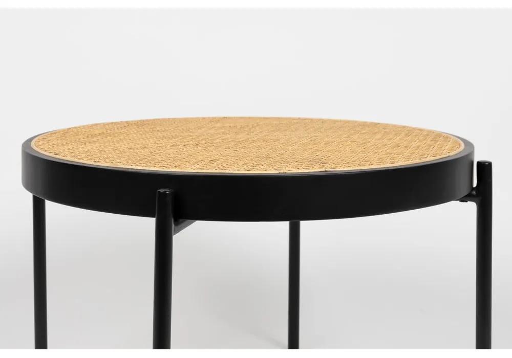 Кръгла маса за кафе от черен ратан ø 60 cm Spike - Zuiver