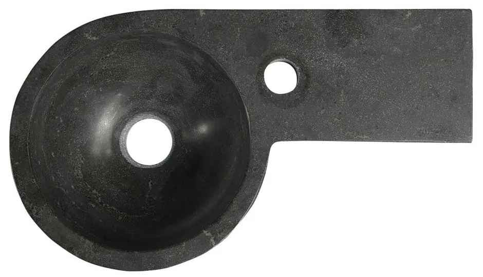 Черен каменен малък умивалник 40x23 cm Blok – Sapho