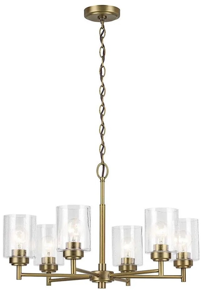 Kichler KL-WINSLOW6-NBR - Пендел WINSLOW 6xE27/60W/230V месинг