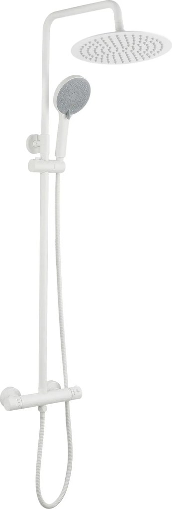 Душ комплект без чучур с термостат Rea Lungo White