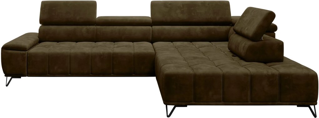 Ъглов диван Priscilla-Right-Chaki