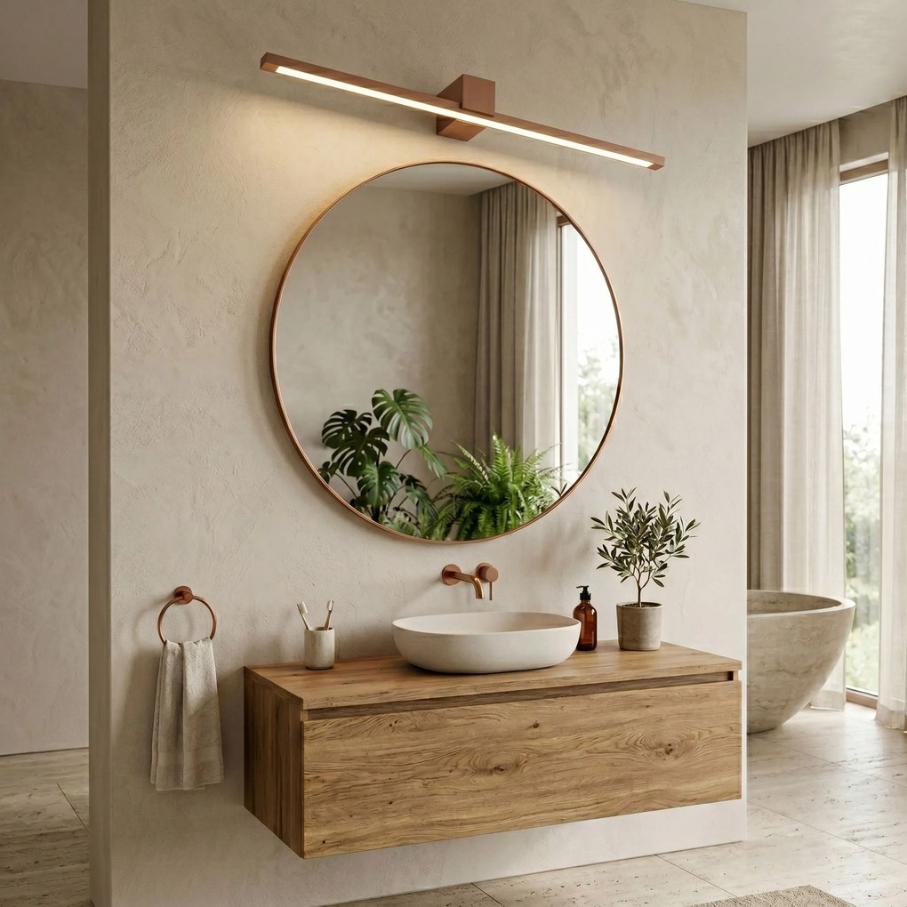 Stenen LED aplik za banya SWE054-1W 80 cm COPPER BRUSH