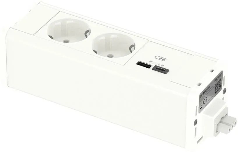 SE Модул 2х шуко и 2хUSB тип A+C цвят Бял Unica System+  /до изчерпване/ - INS44220