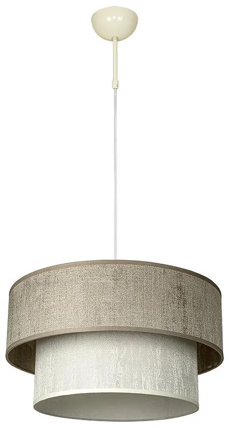 Пендел АЛБА МЕТРО, ø400, крем, абажури Сарай Бронз + Крем, 1xE27