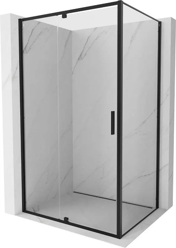 Mexen Exo отваряща се душ кабина 115 x 85 см, прозрачна, черна - 819-115-085-70-00