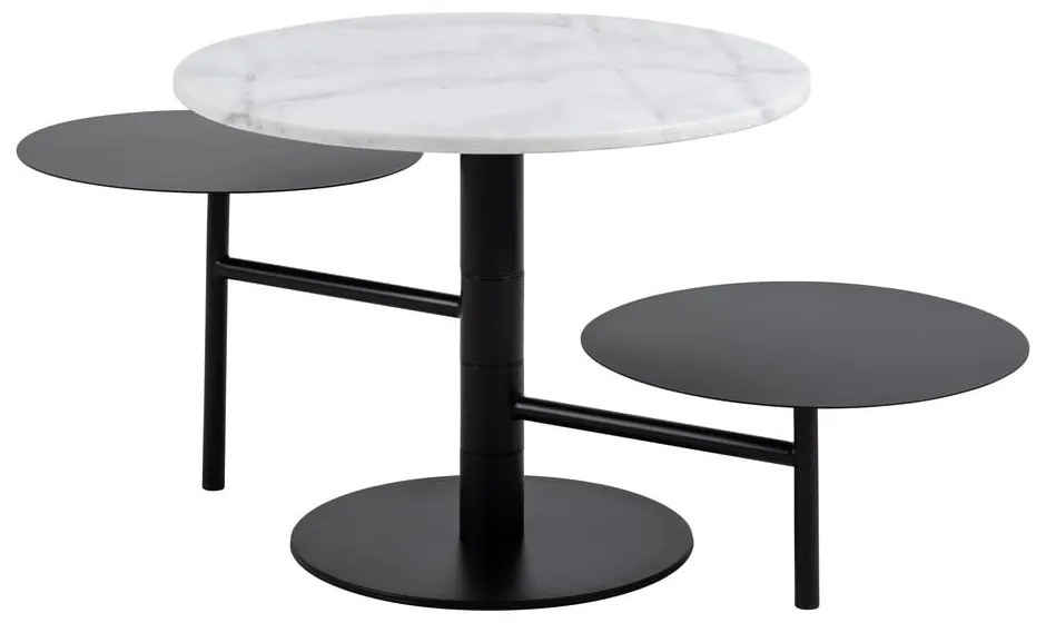 Бяла кръгла масичка за кафе ø 60 cm Lahti – Actona