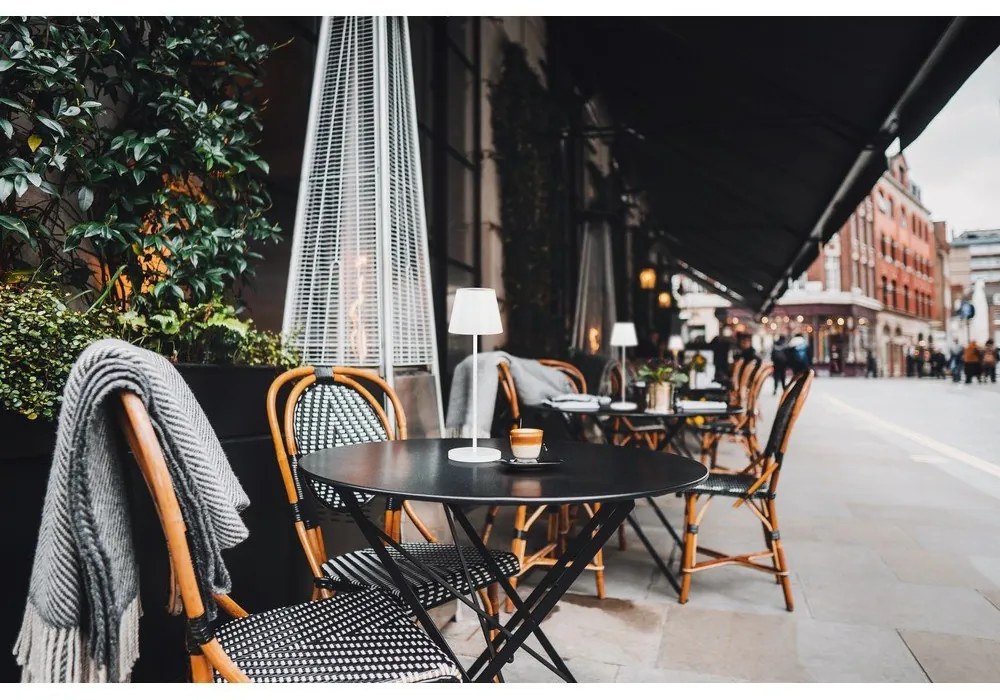 Бяла LED затъмняваща се настолна лампа с метален абажур (височина 34 cm) Cosenza 2.0 – Fischer & Honsel