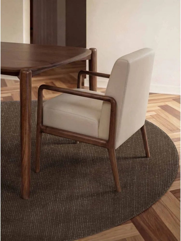 Кафяв ръчно изработен вълнен кръгъл килим ø 160 cm Greenwich – Ted Baker