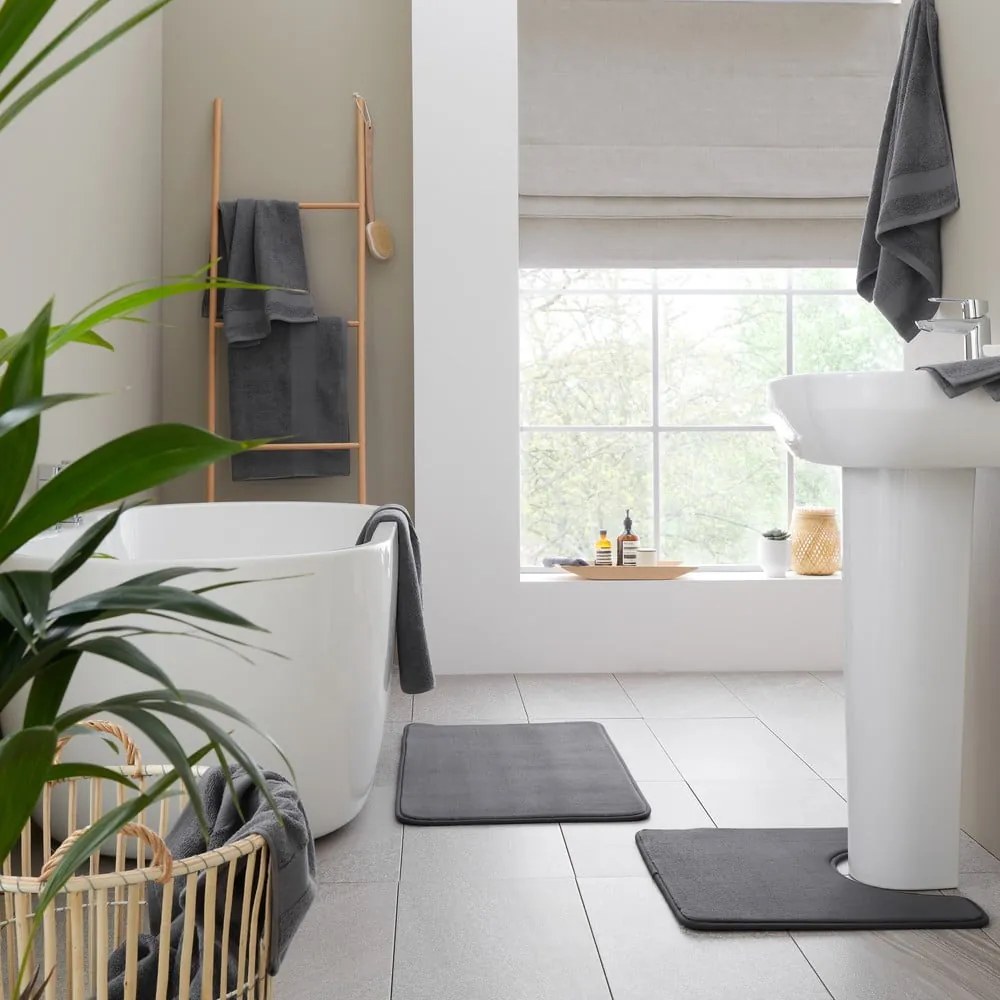 Тъмносиви памучни кърпи в комплект от 2 бр. от тери 30x30 cm Anti-Bacterial – Catherine Lansfield