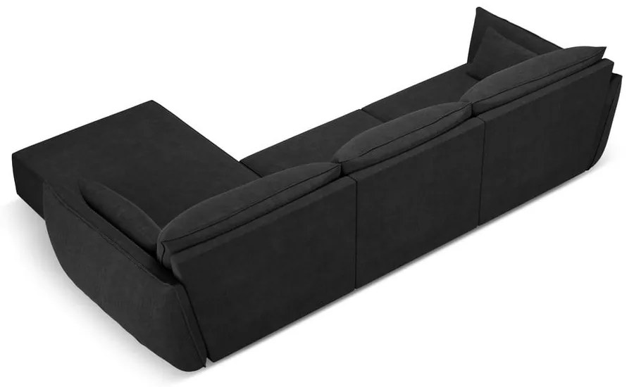 Тъмносив ъглов диван (десен ъгъл) Vanda - Mazzini Sofas