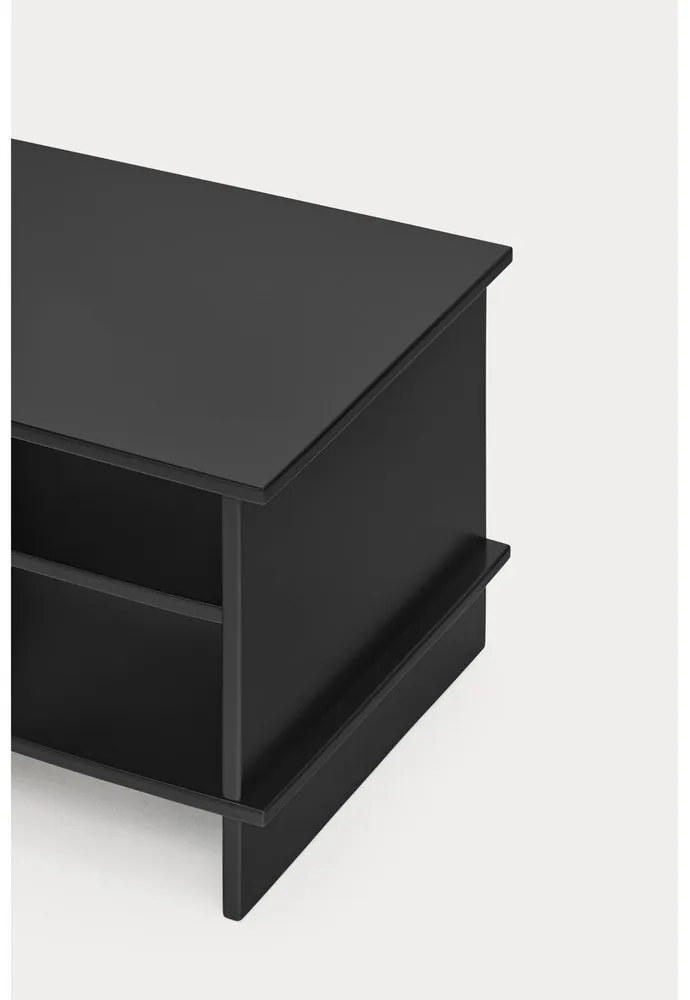 Черно нощно шкафче с рафтове Inari – Teulat