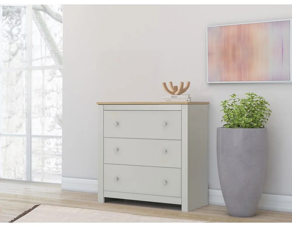 Сив висок скрин 81x35 cm Emerald – Støraa