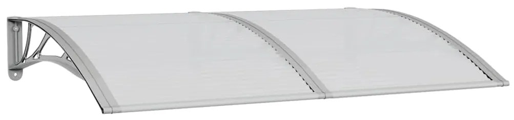 153570 vidaXL Навес за врата, сив, 150x100 см, поликарбонат