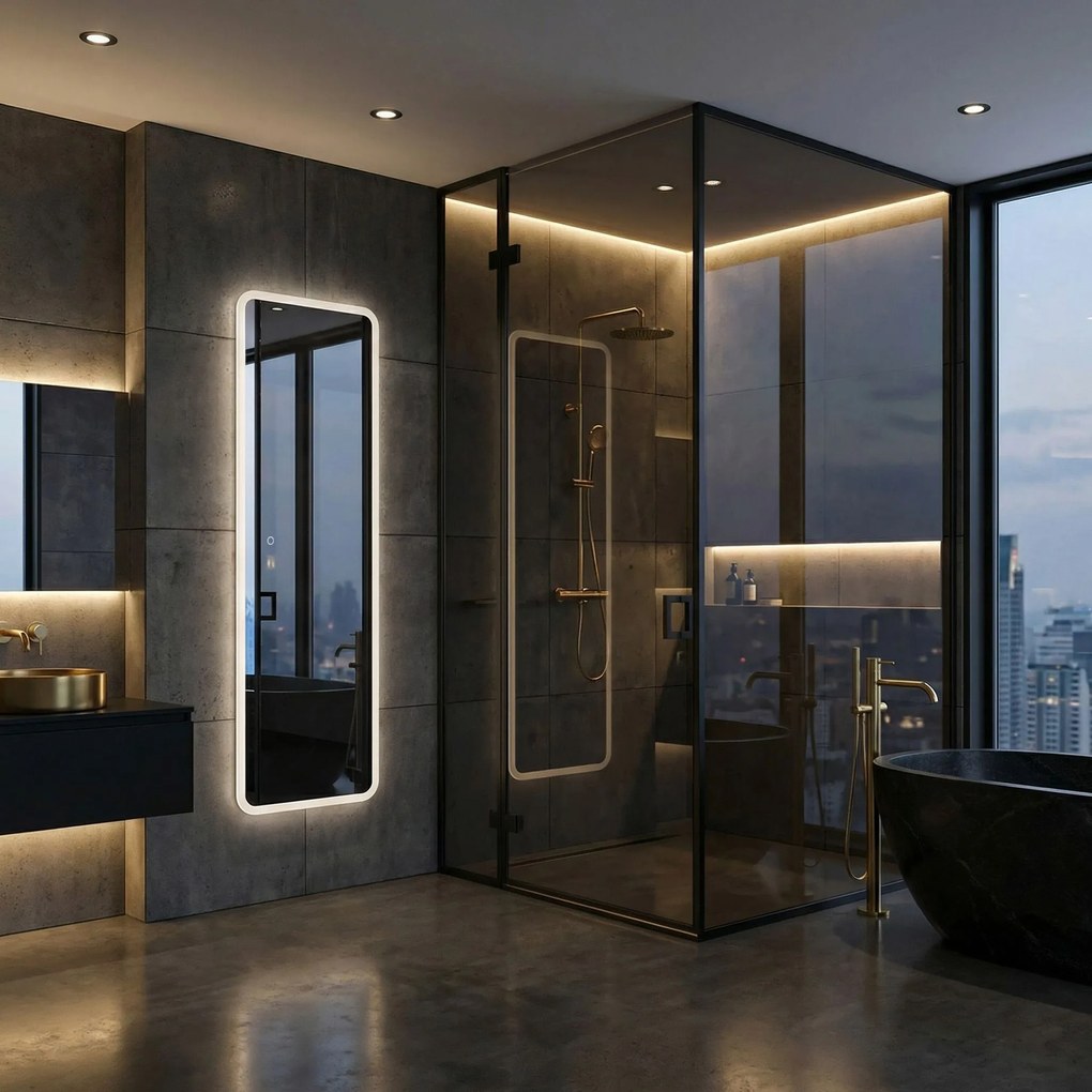 Огледало LED 150x50cm MOL-SQ