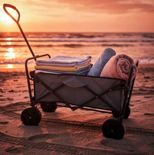 Ултралека сгъваема градинска транспортна количка - товароносимост 100 кг