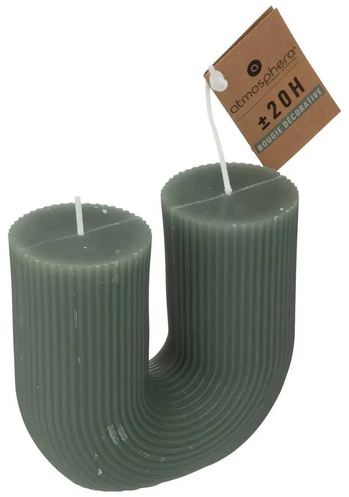 Свещ без аромат atmosphera Demi U - Бежов