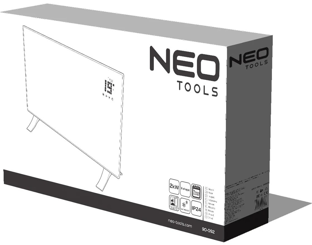 Електрически конвектор 2000W, IP24 90-092