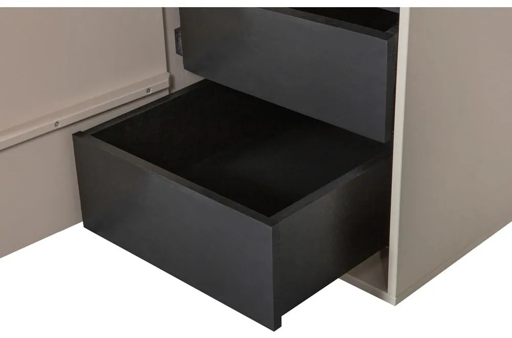 Кремав модулен гардероб от борова дървесина 400x200 cm Daily – vtwonen