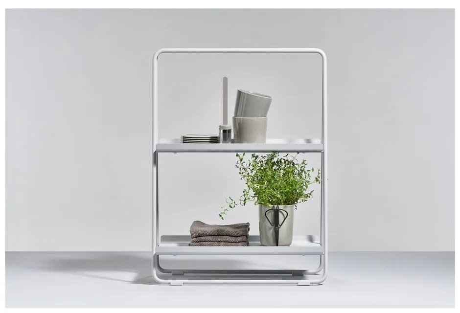 Светлосива метална етажерка 23x58 cm A-Table - Zone