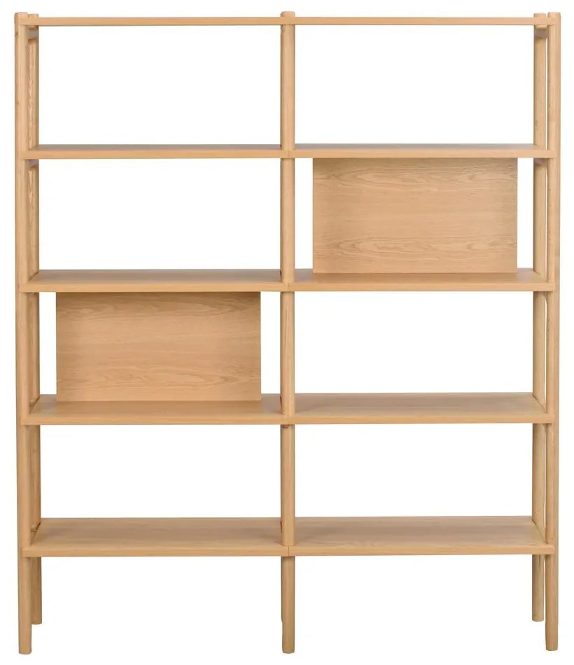 Етажерка за книги в дъб 140x166 cm Holton - Rowico