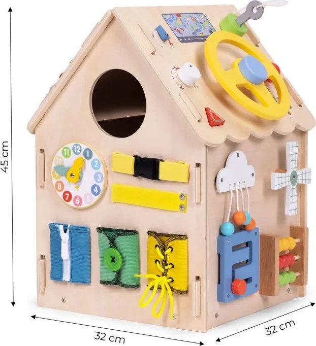 Дървена къщичка за манипулации XXL