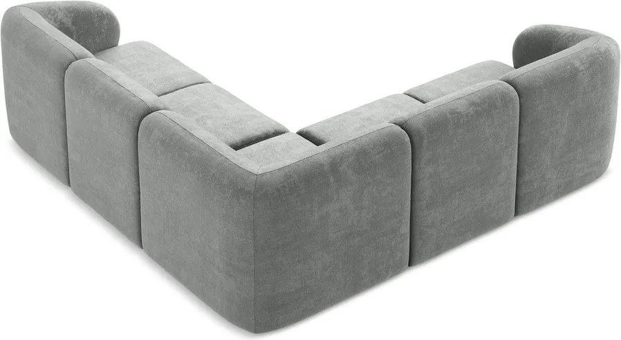 Сив шенилов ъглов диван Lani – Makamii